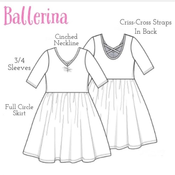 DotDotSmile lightning bolt print ballerina dress 5/6 - Picture 5 of 5
